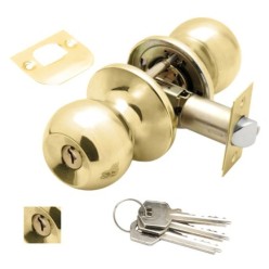 Pomo Puerta Wolfpack Con Llave Ambos Lados Latonado,