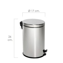 Papelera Maurer  Inoxidable   3 Litros Ø 17 x 26 cm,
