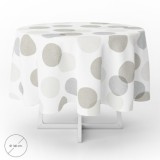 Mantel Hule Redondo Circulos Beige Impermeable Antimanchas PVC Ø 140 cm, Uso Interior y Exterior al por Mayor | Almacén de Ferre