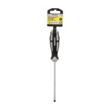 Destornillador Plano Estampado Acero S2 Mango TPR Bimaterial, Medida 1,0 x Ø 5,5 x 125 mm,  DIN5265 al por Mayor | Almacén de Fe