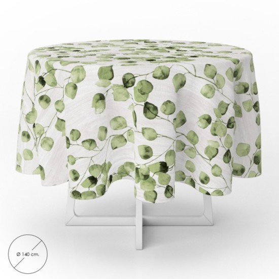 Mantel Hule Redondo Hojas Verdes Impermeable Antimanchas PVC Ø140 cm, Uso Interior y Exterior al por Mayor | Almacén de Ferreter