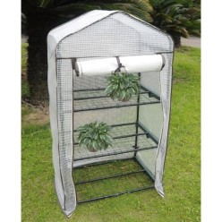 Invernadero de Jardin Portatil PVC3 Niveles 125 cm, Cultivo de plantas, esquejes, semilleros, etc,