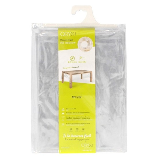 Mantel Hule Rectangular Transparente Antimanchas PVC 140x250 cm,  Recortable Uso Interior y Exterior al por Mayor | Almacén de F