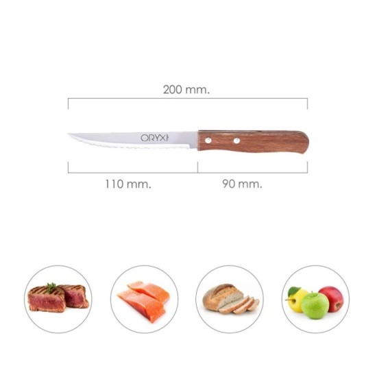 Cuchillo Montana Multiusos Hoja Sierra Acero Inoxidable 11 cm, Mango Madera (Blister 3 piezas) al por Mayor | Almacén de Ferrete