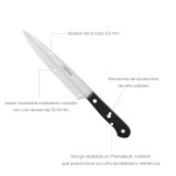 Cuchillo Grenoble Cocina Hoja Acero Inoxidable 17 cm, Negro al por Mayor | Almacén de Ferretería