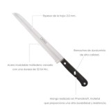 Cuchillo Grenoble Panero Hoja Acero Inoxidable 20 cm, Negro al por Mayor | Almacén de Ferretería