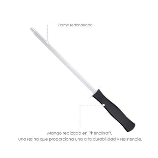 Chaira Afiladora Grenoble 19 cm, Negro al por Mayor | Almacén de Ferretería