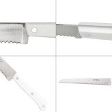 Cuchillo Husky Panero 21 cm, Hoja Acero Inoxidable, Cuchillo Pan , Cuchillo Cortar Pan Mango Ergonomico Blanco al por Mayor | Al