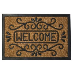 Felpudo Fibra Coco y Goma Welcome 40x60 cm,