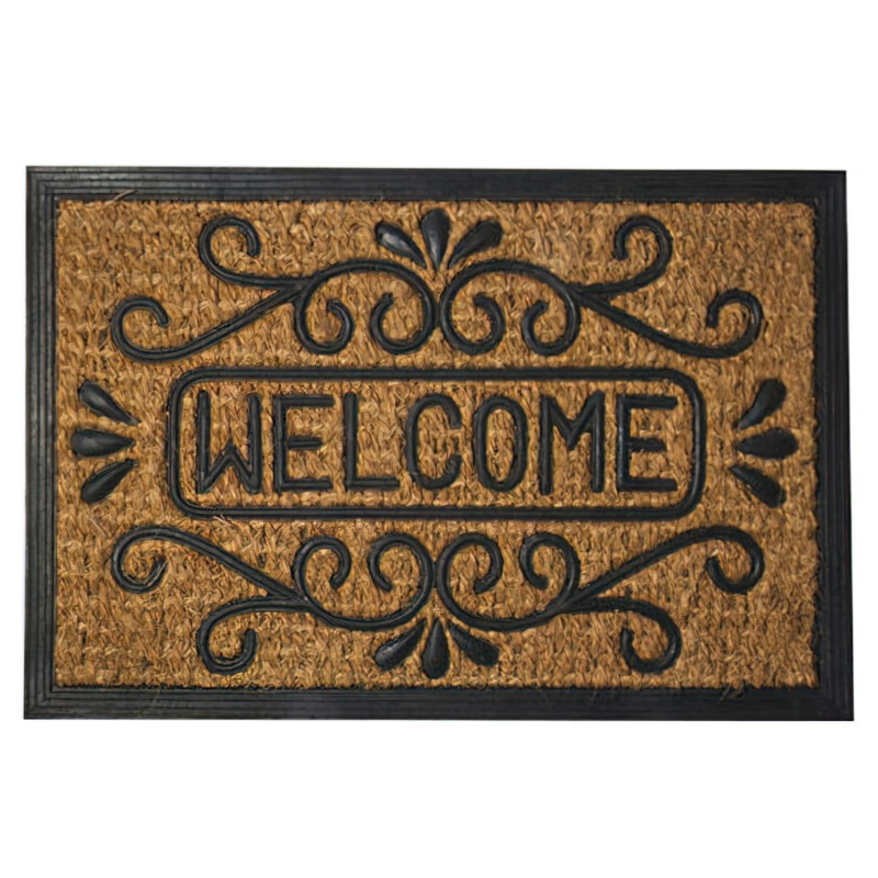 Felpudo Fibra Coco y Goma Welcome 40x60 cm,