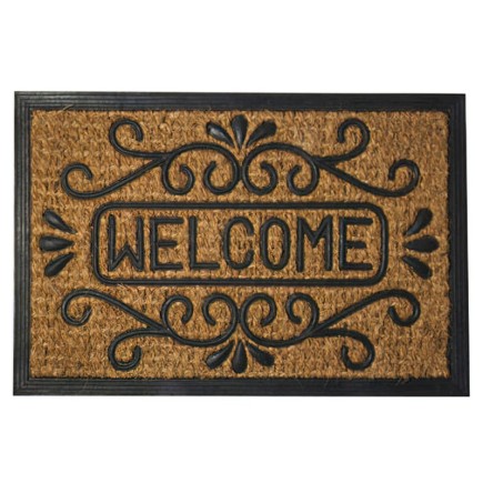 Felpudo Fibra Coco y Goma Welcome 40x60 cm,