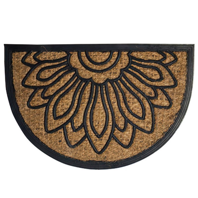 Felpudo Fibra Coco Y Goma 1/2 Luna 40x60 cm,