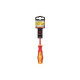 Destornillador Plano Aislado Certificado VDE 1,000 V, Medida 0,4 x Ø 2,5 x 75 mm, Destornillador Seguridad Electricista al por M