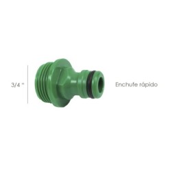Adaptador Manguera Plastico 3/4 macho Granel
