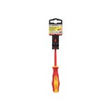 Destornillador Plano Aislado Certificado VDE 1,000 V, Medida 0,6x Ø 3,0 x 100 mm, Destornillador Seguridad Electricista al por M