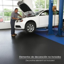 Suelo Goma Circulos 1,20x10 Metros 3 mm, de Grosor Color Negro