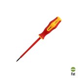 Destornillador Plano Aislado Certificado VDE 1,000 V, Medida 0,5 x Ø 3,0 x 100 mm, Destornillador Seguridad Electricista al por 
