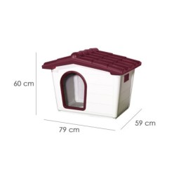 Caseta Perro Resina 80x56x60 cm,