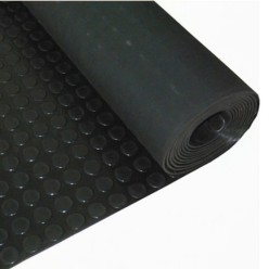 Suelo Goma Circulos 1,20x10 Metros 3 mm, de Grosor Color Negro