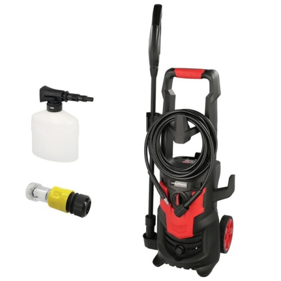 Hidrolimpiadora Alta Presión 135 Bares 1,800 Watt, Con Accesorios, 330 Litros / Hora, Limpiadora de Agua Con Deposito Detergente
