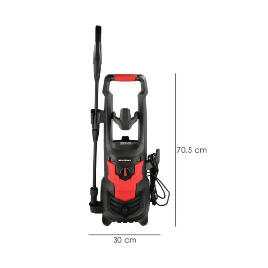 Hidrolimpiadora Alta Presión 135 Bares 1,800 Watt, Con Accesorios, 330 Litros / Hora, Limpiadora de Agua Con Deposito Detergente