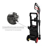 Hidrolimpiadora Alta Presión 135 Bares 1,800 Watt, Con Accesorios, 330 Litros / Hora, Limpiadora de Agua Con Deposito Detergente