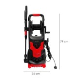 Hidrolimpiadora Alta Presión 180 Bares 2,400 Watt, Con Accesorios 390 Litros / Hora, Limpiadora de Agua Con Deposito Detergente 