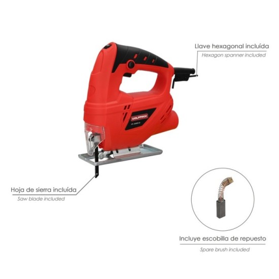 Sierra Vaiven 400 Watt, Sierra de Calar, Profundidad Corte 55 mm, Madera, Inclinable al por Mayor | Almacén de Ferretería