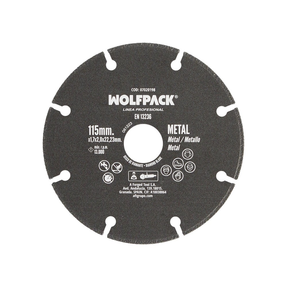 Disco Corte Metales Universal  Ø 115 x 1,7 mm, Filo de Diamante Disco Corte Acero, Chapa, Hierro, Aluminio al por Mayor | Almacé