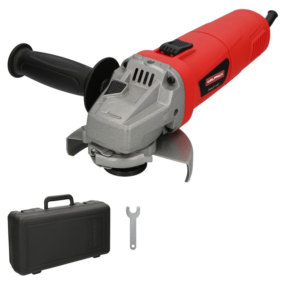 Amoladora Angular 900 Watt, Disco Ø 125 mm, 11,000 R,P,M, Mango 3 Posiciones Eje M14 Protector Disco Ajustable, Anti arranque al