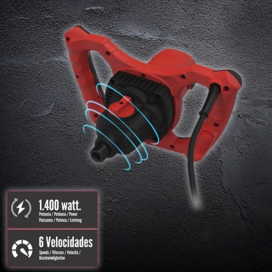Mezclador Eléctrico 1400 Watt 6 Velocidades Con Variador de Potencia al por Mayor | Almacén de Ferretería