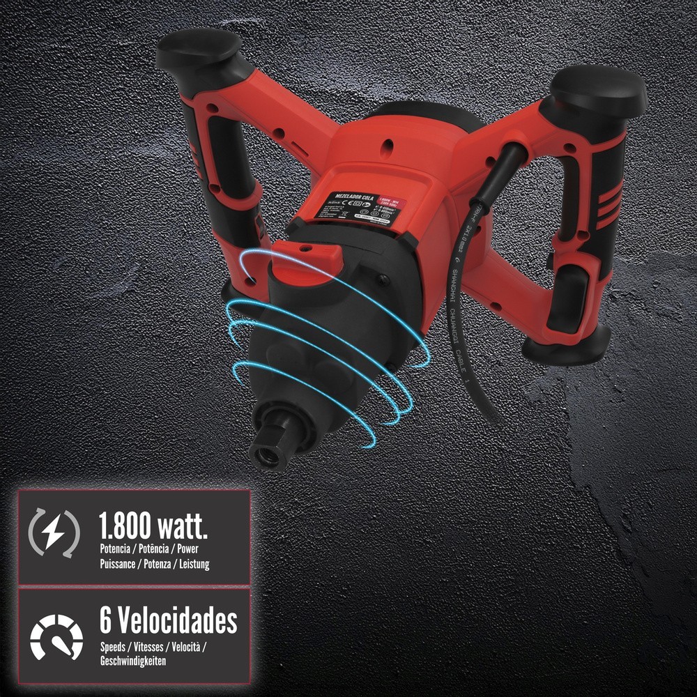 Mezclador Electrico 1800 Watt 6 Velocidades Con Variador de Potencia al por Mayor | Almacén de Ferretería