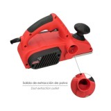 Cepilladora Electrica 710 Watt, Ancho Corte 82 mm, Profundidad 2 mm, Base Aluminio / Acero Cepillo Electrico Madera Carpintero a