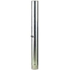 Wolfpack Tubo Estufa Acero Galvanizado Ø 110 mm, Ideal Estufas de Leña, Chimenea, Alta resistencia, Conducto Humos, Con Llave