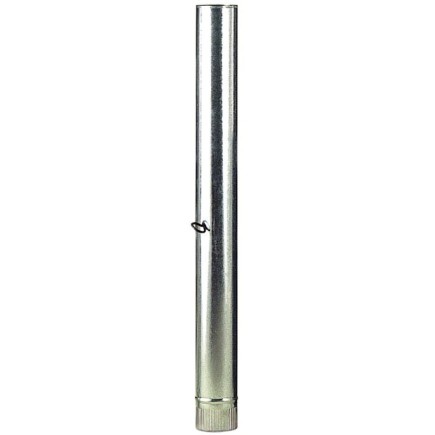 Wolfpack Tubo Estufa Acero Galvanizado Ø 110 mm, Ideal Estufas de Leña, Chimenea, Alta resistencia, Conducto Humos, Con Llave