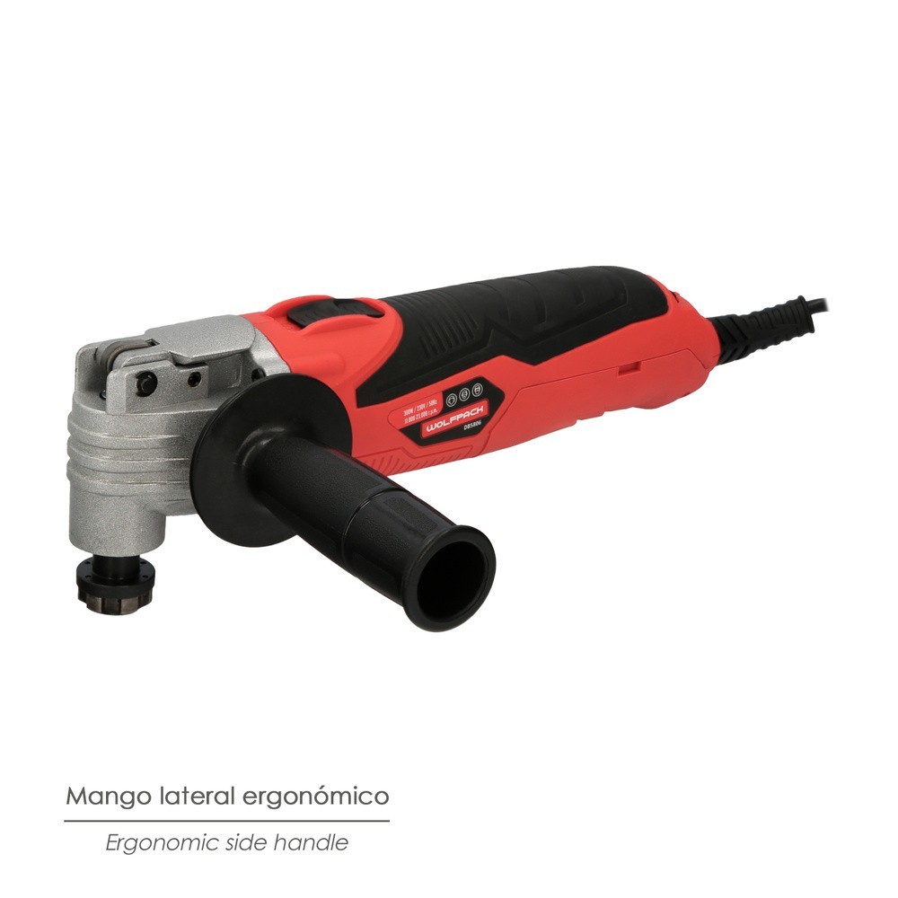 Herramienta Multifuncion Oscilante 300 Watt, Con Accesorios 23,000 R,P,M, Variador Velocidad, Cambio Rapido Hoja, Cortar, Lijar 