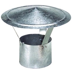 Wolfpack Sombrero Galvanizado para Estufa, Chimenea, Extracción de Humos, Para tubo Ø 100 mm,
