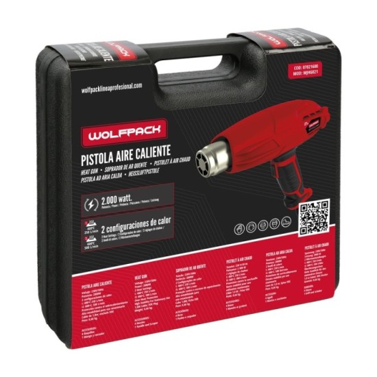 Pistola Aire Caliente 2000 Watt, 2 Potencias Con  Accesorios, Decapador, Pistola Decapar Aire Caliente al por Mayor | Almacén de