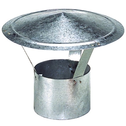 Wolfpack Sombrero Galvanizado para Estufa, Chimenea, Extracción de Humos, Para tubo Ø 200 mm,