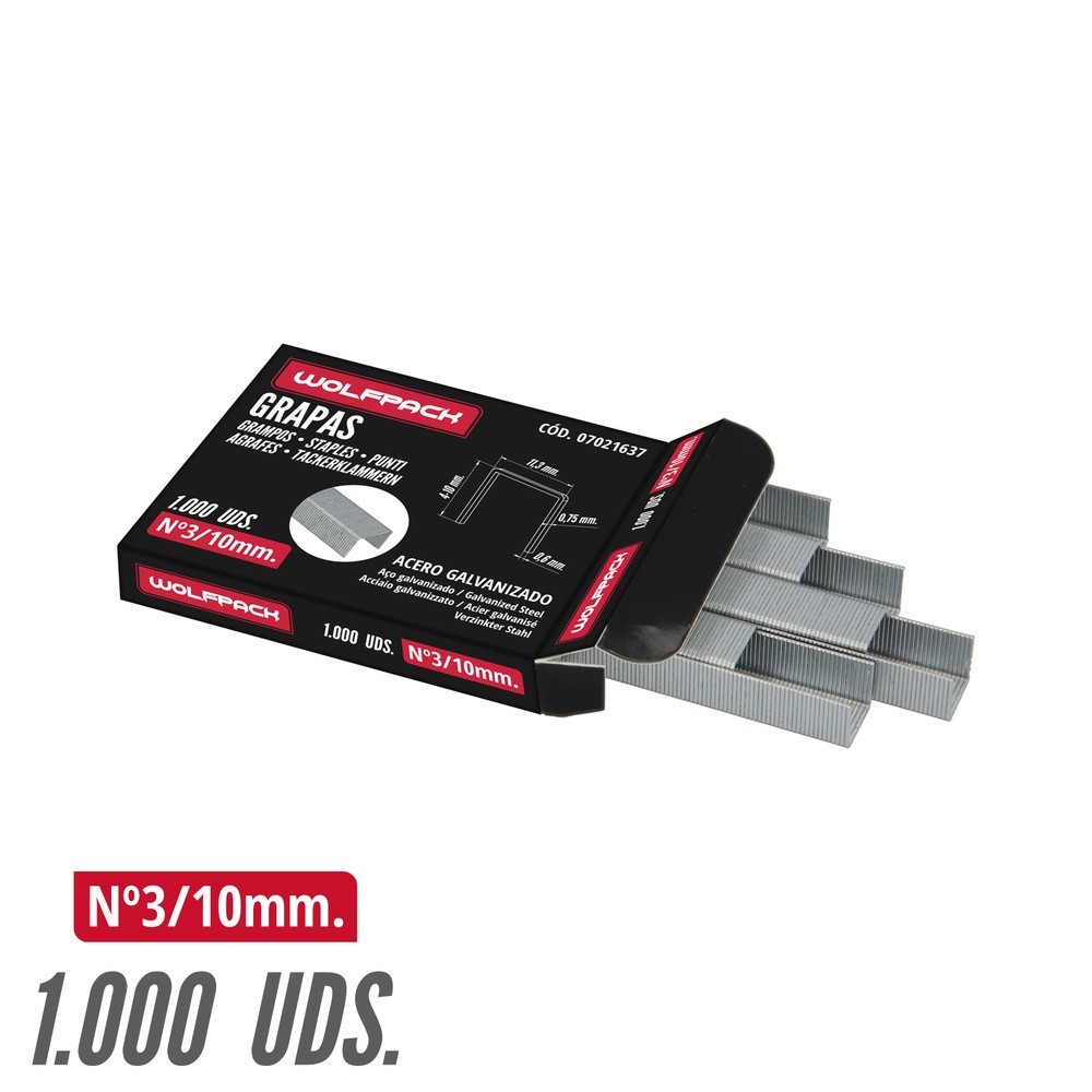 Grapas Para Clavadora Electrica Nº 3 10x11,4 mm, Caja 1,000 Piezas, Grapas Tipo 53, Grapas Grapadora, al por Mayor | Almacén de 