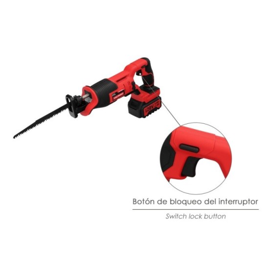 Sierra De Sable 20 V, Bateria 4 Ah, Cambio Rapido de Hoja, Madera 100 mm, / Acero 6 mm, al por Mayor | Almacén de Ferretería