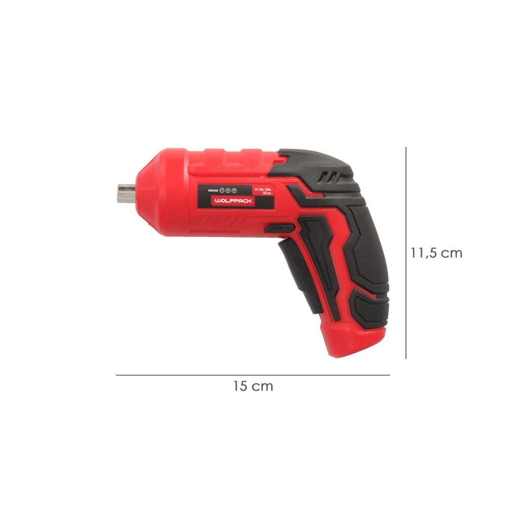 Atornillador 4 V, Con Led, Funda y 5 Destorpuntas, Bateria Recargable USB al por Mayor | Almacén de Ferretería