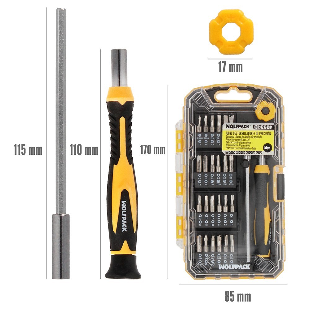 Juego Destornilladores Precision Con  51 Piezas Kit Reparación Herramientas Para Moviles Electronica al por Mayor | Almacén de F