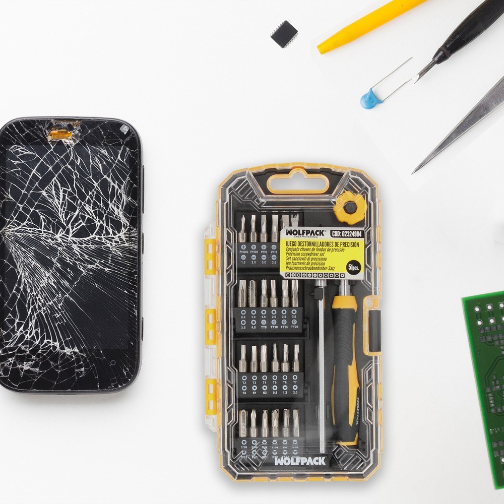 Juego Destornilladores Precision Con  51 Piezas Kit Reparación Herramientas Para Moviles Electronica al por Mayor | Almacén de F