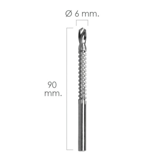 Fresa Rotativa Para Madera Espigada Ø 6 x 90 mm, Para Taladro / Fresadora al por Mayor | Almacén de Ferretería