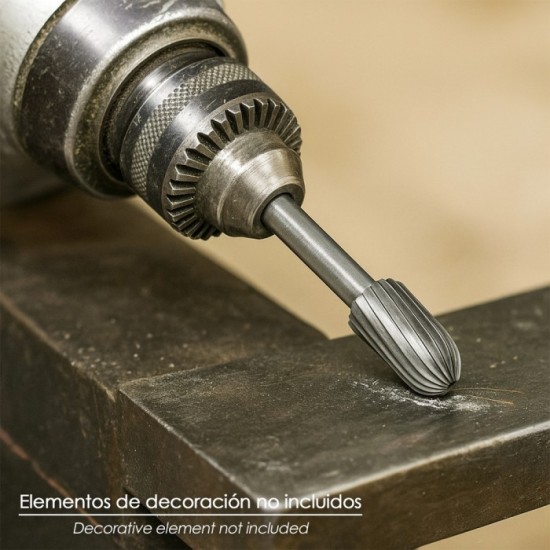 Fresa Rotativa Para Metal Cilíndrica Curva Ø 12 mm, Para Taladro / Fresadora al por Mayor | Almacén de Ferretería