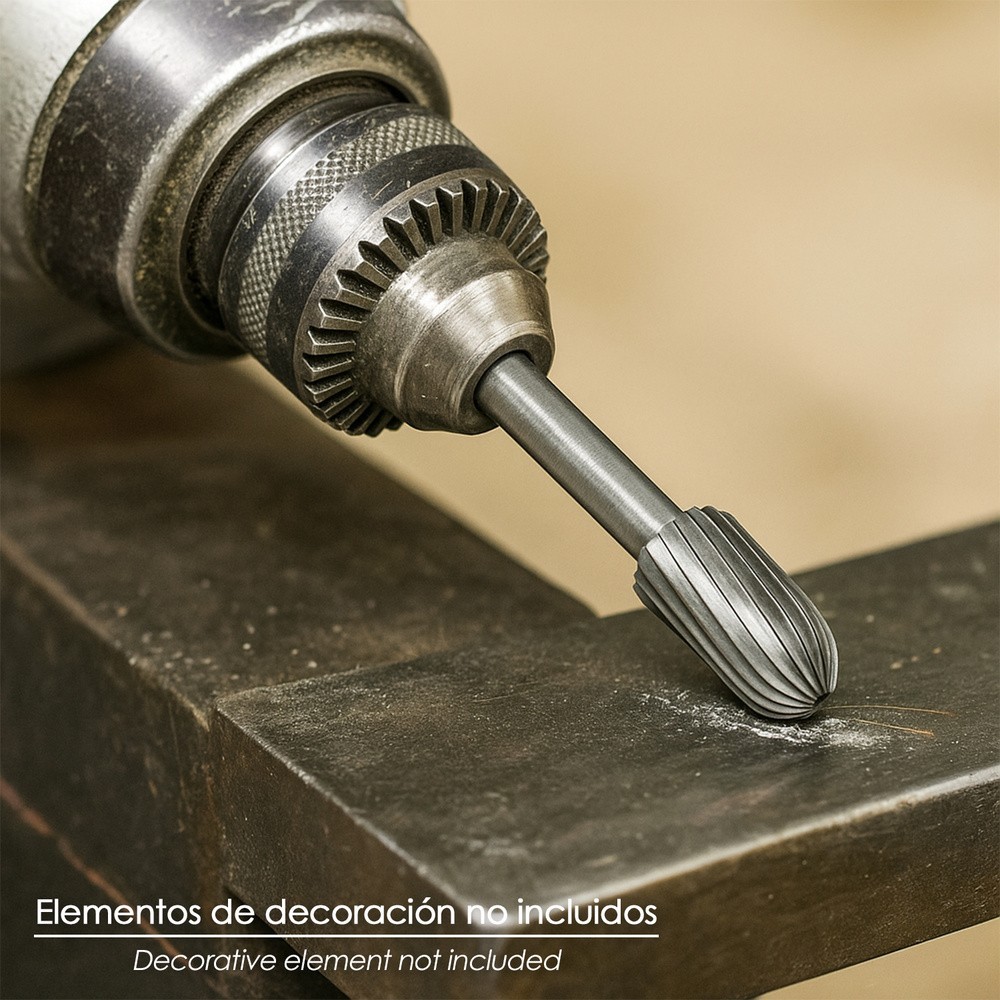 Fresa Rotativa Para Metal Cilíndrica Curva Ø 12 mm, Para Taladro / Fresadora al por Mayor | Almacén de Ferretería