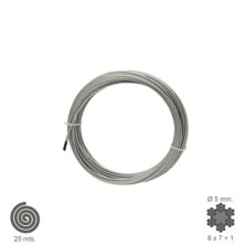 Cable Galvanizado    5 mm, (Rollo 25 Metros) No Elevacion