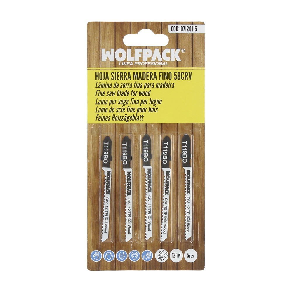 Hojas Sierra Calar Para Madera Corte Fino 5 Piezas, Hoja Cromo Vanadio 58, Vastago T Universal al por Mayor | Almacén de Ferrete