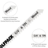 Hojas Sierra Calar Para Madera Corte Grueso 5 Piezas, Hoja Cromo Vanadio 58, Vastago T Universal al por Mayor | Almacén de Ferre